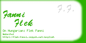 fanni flek business card